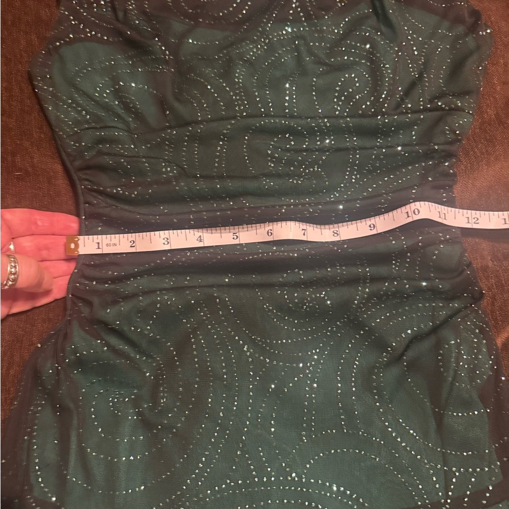 Elegant Dark Green Evening Dress - Picture 8 of 8